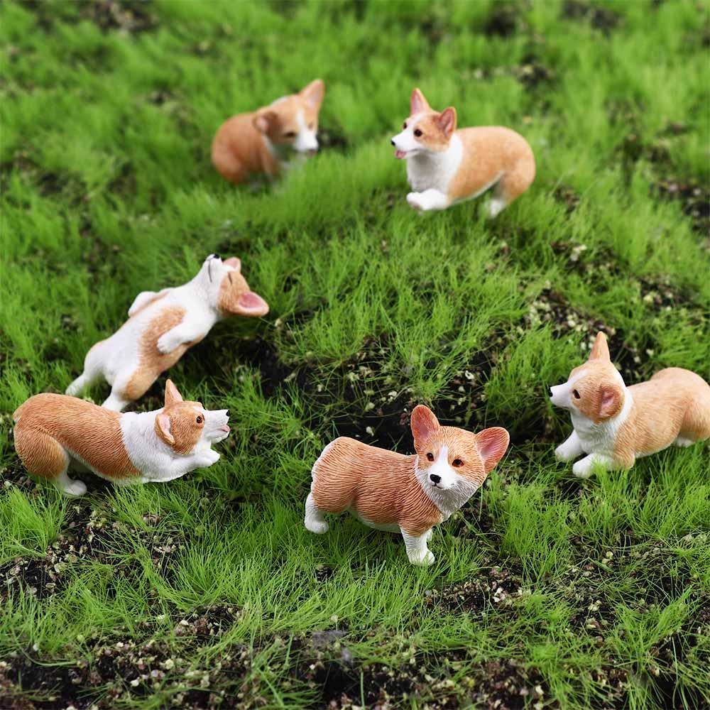 Car Accessories Oman - Cute Simulation Dog Miniature Figurines Mini