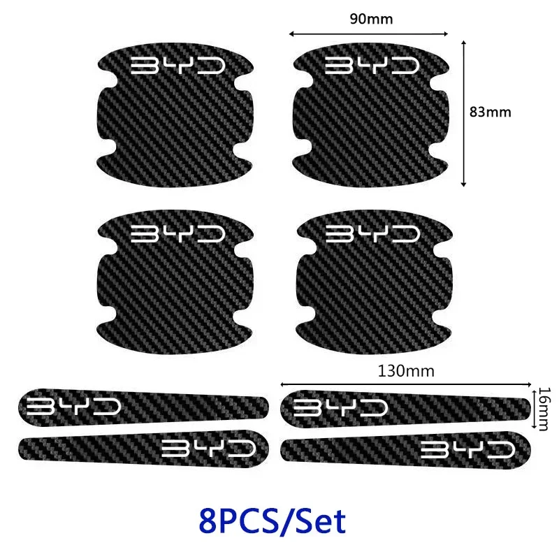 8Pcs Carbon Fiber Car Door Han - đánh giá và giá Car Door Handle Protector